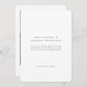 Classic Formal Wedding Photo Round Invitation 招待状 (正面/裏面)