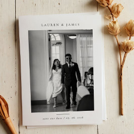 Classic Formal Wedding Photo Save the Date セーブザデート