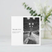 Classic Formal Wedding Photo Square Thank You Card サンキューカード (スタンド正面)