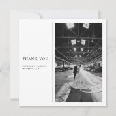 Classic Formal Wedding Photo Square Thank You Card サンキューカード (正面)