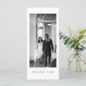 Classic Formal Wedding Photo Strip Thank You Card (スタンド正面)