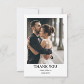 Classic Formal Wedding Photo Thank You Card サンキューカード (正面)