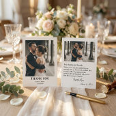 Classic Formal Wedding Photo Thank You Card サンキューカード