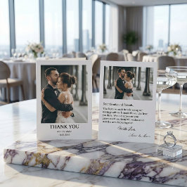 Classic Formal Wedding Photo Thank You Card サンキューカード