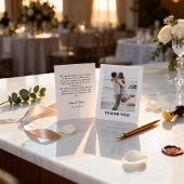 Classic Formal Wedding Photo Thank You Card サンキューカード