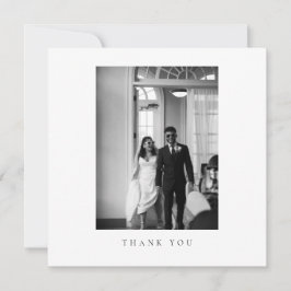 Classic Formal Wedding Photo Thank You Card サンキューカード
