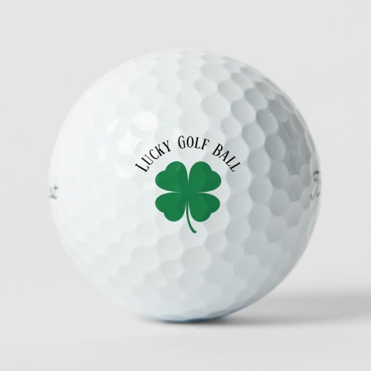 Classic Four-Leaf Clover 'Lucky Golf Ball' Fun  ゴルフボール (正面)
