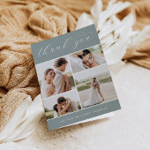 Classic Four | Multi Photo Wedding Folded サンキューカード