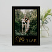Classic Frame New Year Photo 箔シーズンカード (立ち正面)