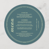 Classic Frame on Marine Blue background, wedding メニュー (正面)