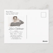 Classic Framed Elegant Script Photo Graduation ポストカード (裏面)