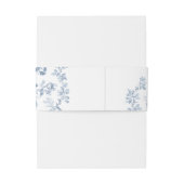Classic French Blue Flowers & Ribbons Wedding 招待状ベリーバンド (裏面例)