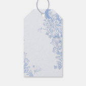Classic French Blue White Floral Birds Wedding  ギフトタグ (裏面)