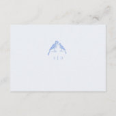 Classic French Blue White Floral Wedding Enclosure エンクロージャーカード (裏面)