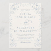 Classic French Chinoiserie All in One Wedding 招待状 (正面)