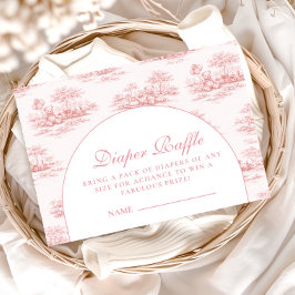 Classic French Country Baby Shower Diapper Raffle エンクロージャーカード