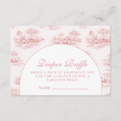 Classic French Country Baby Shower Diapper Raffle エンクロージャーカード (正面)