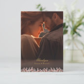 classic french floral garden chateau wedding サンキューカード (スタンド正面)