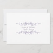 Classic French Lavender Floral Couples Shower 招待状 (裏面)