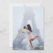 Classic French Lavender Floral Crest Wedding Photo セーブザデート (裏面)