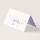 Classic French Lavender Floral Wedding Place Card (正面)