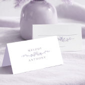 Classic French Lavender Floral Wedding Place Card