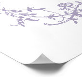 Classic French Lavender Floral Wedding Welcome ポスター (角)