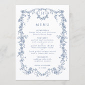 Classic French Victorian Blue Frame Wedding メニュー (正面)