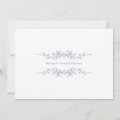 Classic French Victorian Lavender Bridal Shower 招待状 (裏面)