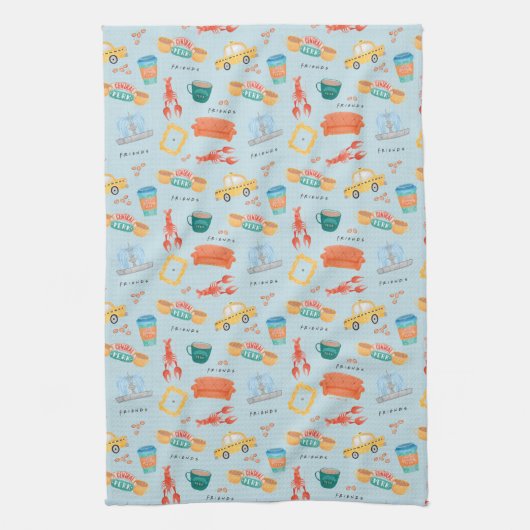 Classic FRIENDS™ Icons Pattern キッチンタオル (縦)