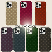 Classic Fuchsia Pink Dots Custom Name Initials Case-Mate iPhoneケース