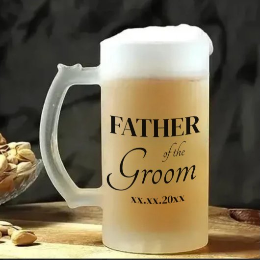 Classic Fully Customizable Wedding Beer Mug フロストグラスビールジョッキ