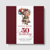 Classic fun 50th lady birthday guest memory book ゲストブック (正面)