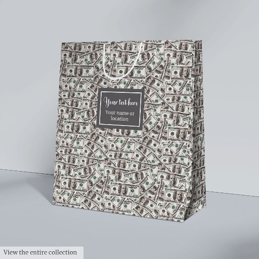 Classic funny gift dollar pattern personalized ペーパープレート