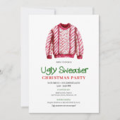 Classic Funny Ugly Sweater Party Invitation 招待状 (正面)