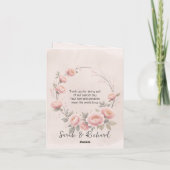 Classic Garden Bright White Folded Wedding Program サンキューカード (裏面)