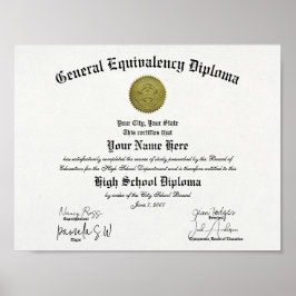 Classic General Equivalency High School Diploma ポスター