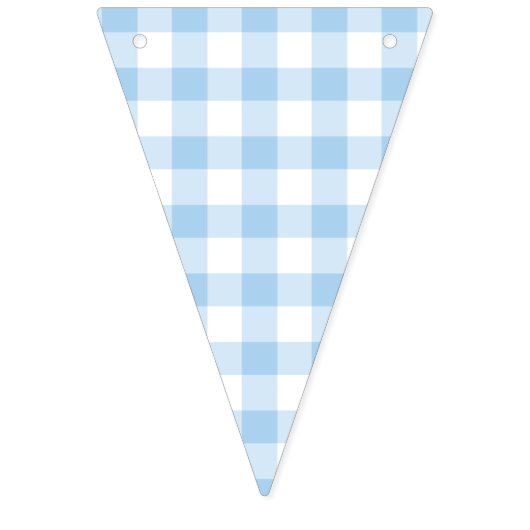 Classic Gingham Baby Blue バンティングフラッグ (第1の旗)