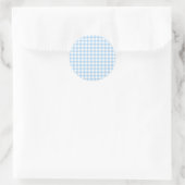 Classic Gingham Baby Blue ラウンドシール (バッグ)