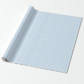 Classic Gingham Baby Blue ラッピングペーパー (アンロールド)