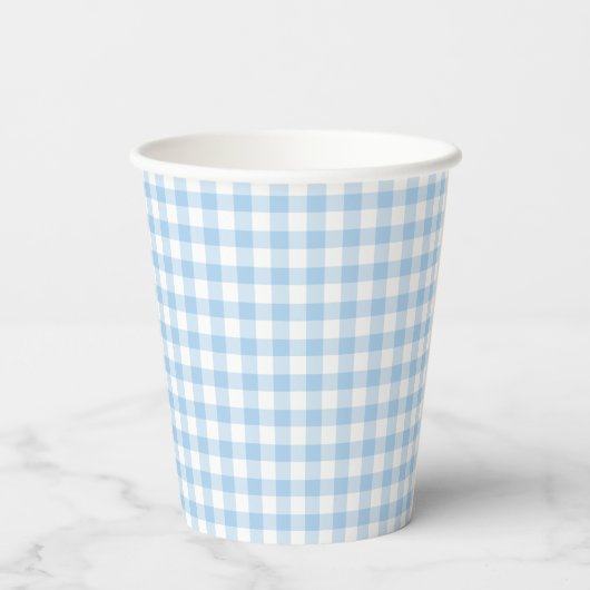 Classic Gingham Baby Blue 紙コップ (裏面)