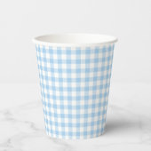 Classic Gingham Baby Blue 紙コップ (正面)