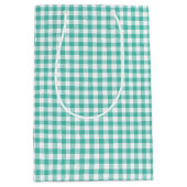 Classic Gingham Bluegrass Green Medium Gift Bag ミディアムペーパーバッグ (正面)