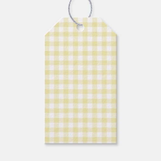 Classic Gingham Butter Yellow ギフトタグ (正面)
