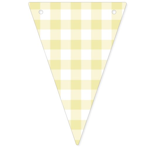 Classic Gingham Butter Yellow バンティングフラッグ (第1の旗)