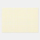 Classic Gingham Butter Yellow ラッピングペーパーシート (正面)
