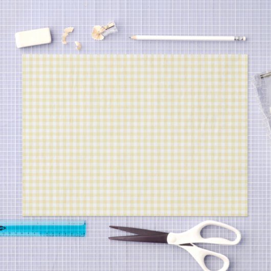 Classic Gingham Butter Yellow 薄葉紙 (クラフト)