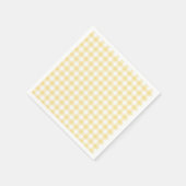 Classic Gingham Canary Yellow スタンダードカクテルナプキン (角)