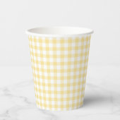 Classic Gingham Canary Yellow 紙コップ (正面)