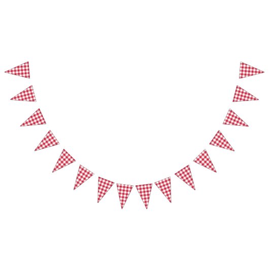Classic Gingham Cherry Red バンティングフラッグ (全)